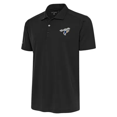 Antigua Gray Tri-city Dust Devils Tribute Polo In Charcoal