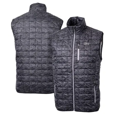 Cutter & Buck Black Ivy League Rainier Primaloft Eco Insulated Printed Full-zip Puffer Vest