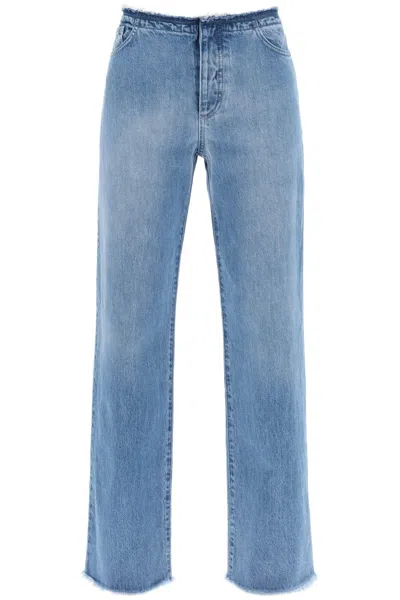 Mvp Wardrobe Straight Leg Levant Jeans With Eight In Blue