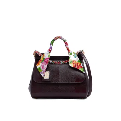 Dolce & Gabbana Sicily Dauphine Handbag In Red