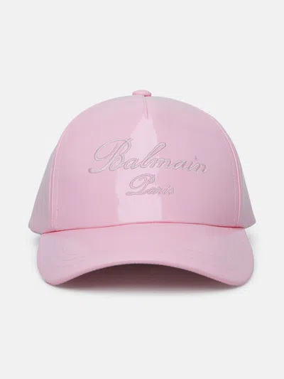 Balmain Pink Polyester Cap