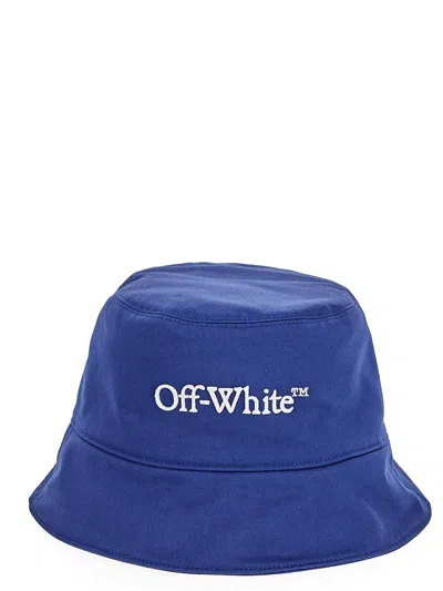 Off-white Reversible Nylon Bucket Hat In Blue