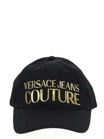 Versace Jeans Couture Logo-lettering Cotton Cap In Black