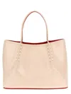 Christian Louboutin Cabrock Birdy Large Patent Tote Bag In Beige