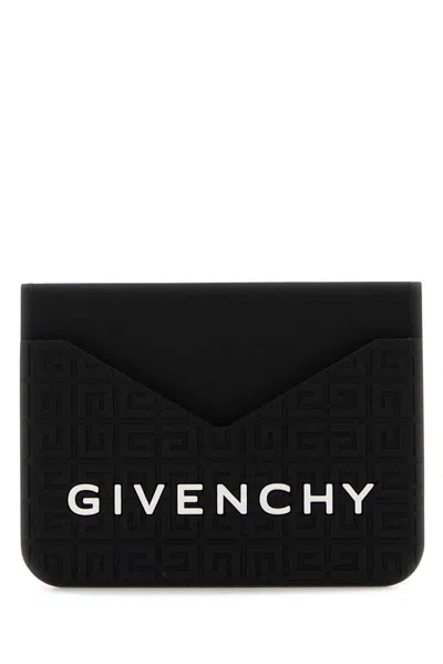 Givenchy 4g Logo Printed Card Holder In Black