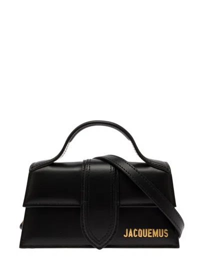 Jacquemus Le Bambino Black Handbag With Removable Shoulder Strap In Leather And Cotton Woman