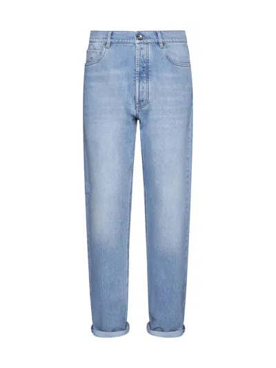 Brunello Cucinelli Jeans In Denim Chiaro