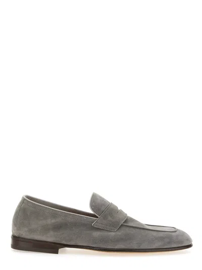 Brunello Cucinelli Penny Loafer In Gray