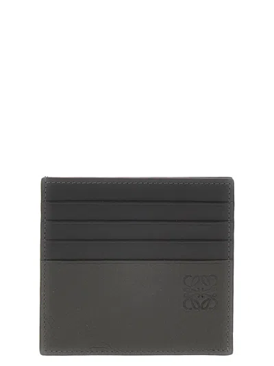 Loewe Anagram Card Holder In Gray