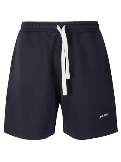 Palm Angels Classic Logo Swim Shorts In Navy Blue