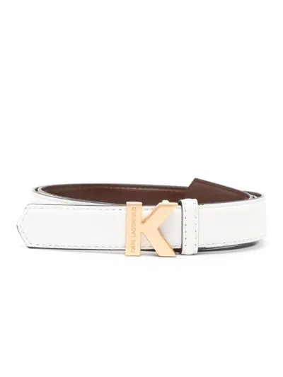 Karl Lagerfeld Belts In White
