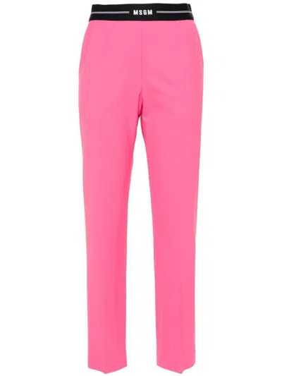 Msgm Trousers In Pink