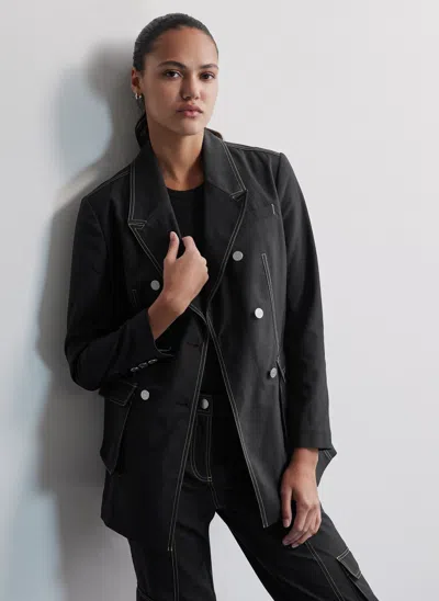 Dkny Women's Straight Cut Blazer In Black