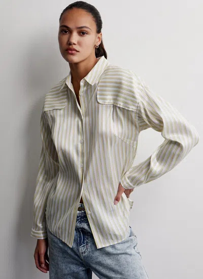 Dkny Women's Shirt With Back Print In White
