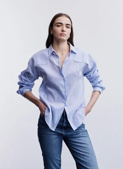 Dkny Women's Shirt With Back Print In Blue