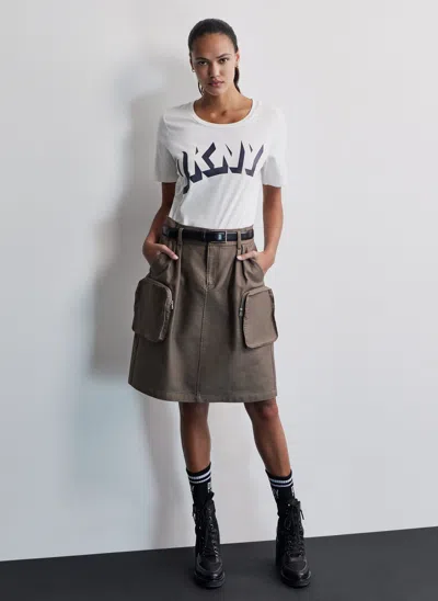 Dkny Women's Cargo Skirt In Brown