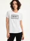 Dkny Women's Subway Tile Graphic T-shirt In White