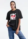 Dkny Women's Boyfriend Oversized T-shirt In Black
