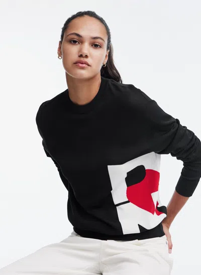 Dkny Sweater With Side Logo In Black