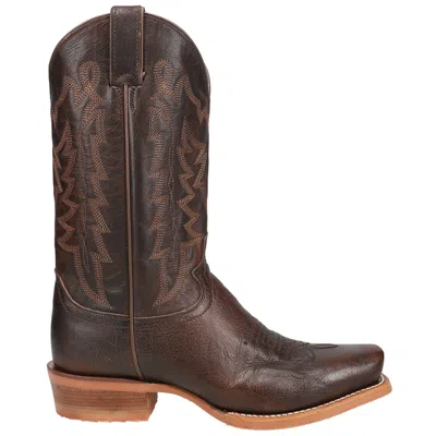 Pre-owned Justin Boots Andrews Metallic Square Toe Cowboy Mens Brown Casual Boots Cj2015