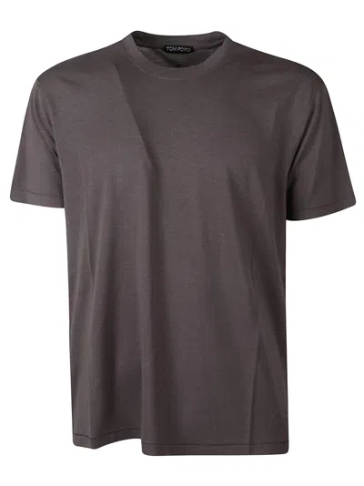 Tom Ford Round Neck T-shirt In Anthracite