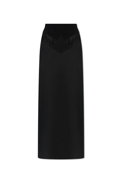 Off-white Panelled Maxi Skirt In Black