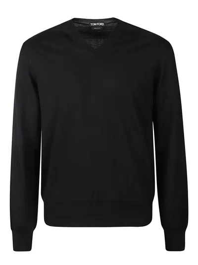 Tom Ford Round Neck Sweater In Black