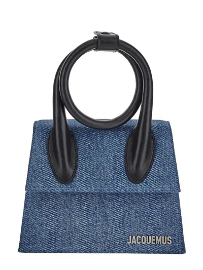 Jacquemus Le Chiquito Noeud Coiled Handbag In Blue