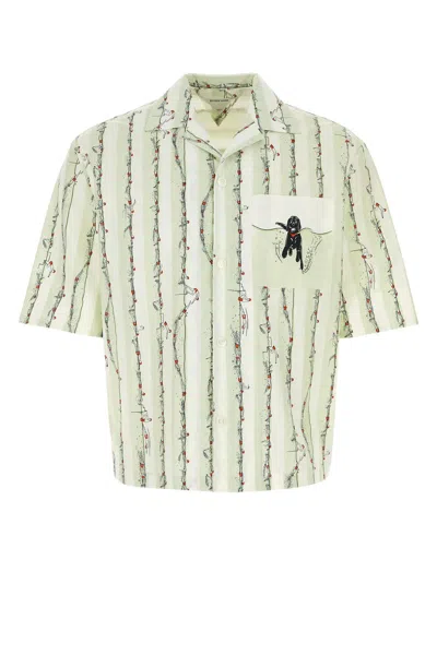 Bottega Veneta Embroidered Poplin Shirt In Default Title