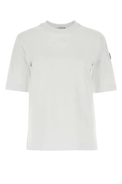 Moncler White Cotton T-shirt In Default Title