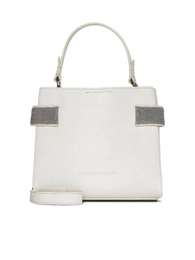 Brunello Cucinelli Shoulder Bag In Ecru