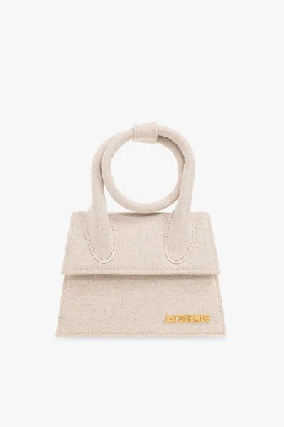 Jacquemus Le Chiquito Noeud Shoulder Bag In Grey