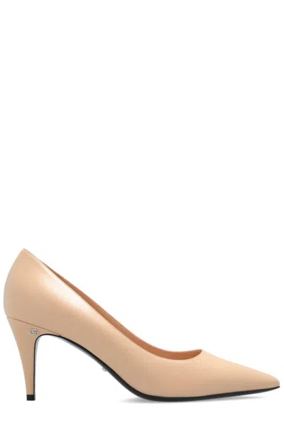 Gucci Pointed Toe Slip In Powder