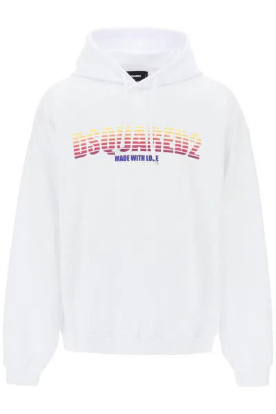 Dsquared2 Cool Fit Hoodie In White (white)