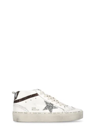 Golden Goose Hi Mid Star Trainers In White