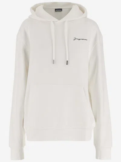 Jacquemus Le Sweatshirt Brodè In White