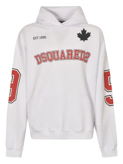 Dsquared2 Loose Fit Hoodie In White