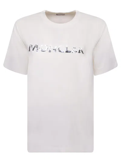 Moncler Logo Short Sleeves White T-shirt