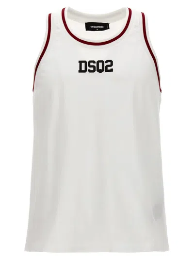 Dsquared2 Logo Print Tank Top In White