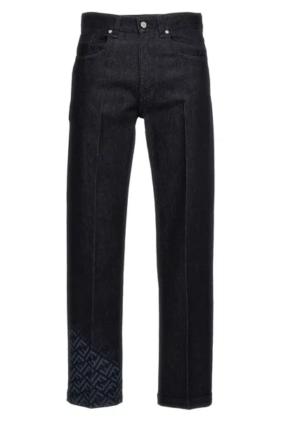 Fendi Ff Jeans In Blue