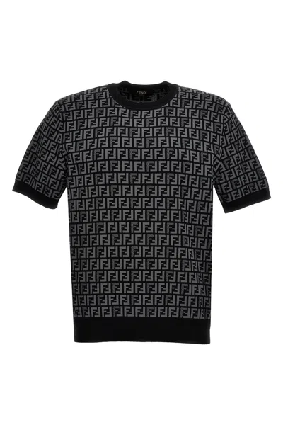 Fendi Men 'ff' Sweater In Black