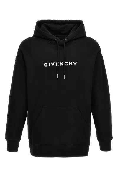 Givenchy Women Flocked Logo Hoodie In Multicolor