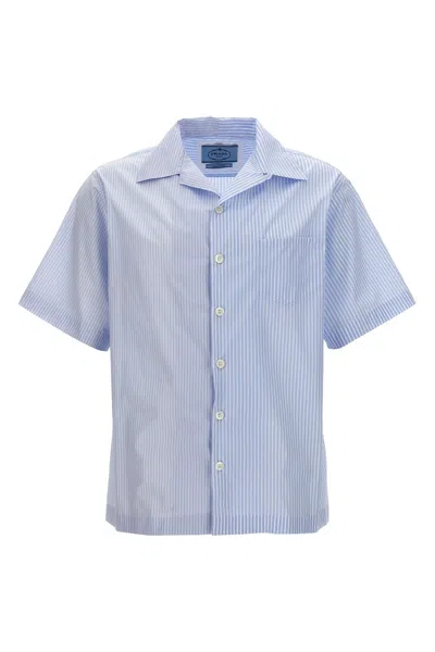 Prada Men 'double Match' Shirt In Blue