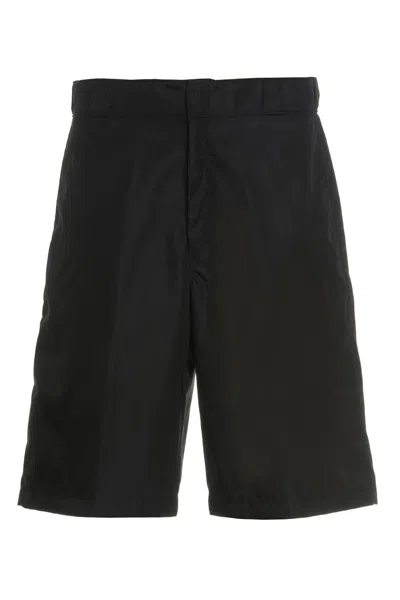 Prada Re-nylon Shorts In Black