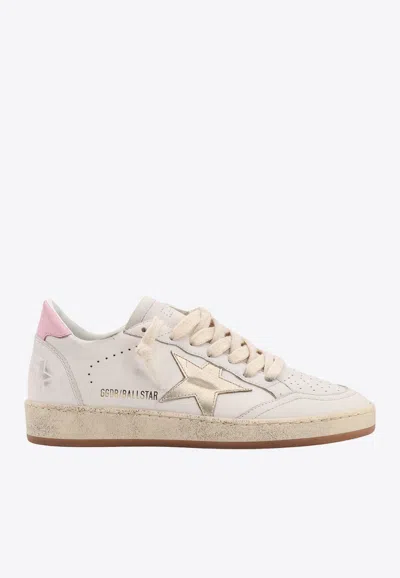 Golden Goose Db Ball Star Leather Trainers In White