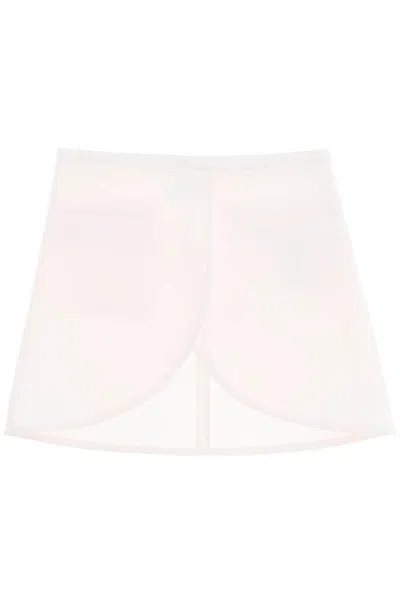 Courrèges Courreges Ellipse Twill Mini Skirt In In White