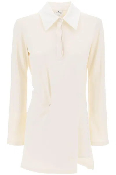 Courrèges Courreges Twisted Polo Mini Dress In White