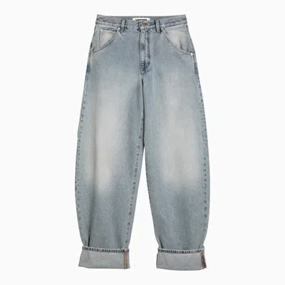 Darkpark Loose-fitting Washed-effect Denim Jeans In Blue