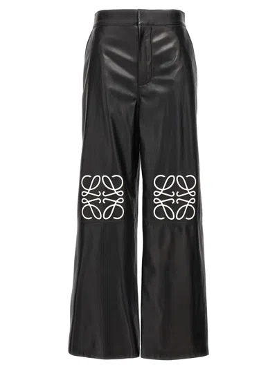 Loewe Women 'anagram' Baggy Trousers In Black