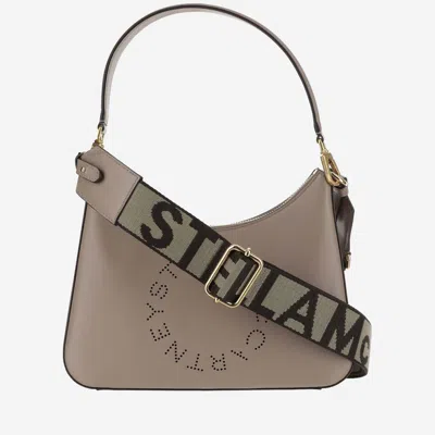 Stella Mccartney Small Logo Shoulder Bag In Green